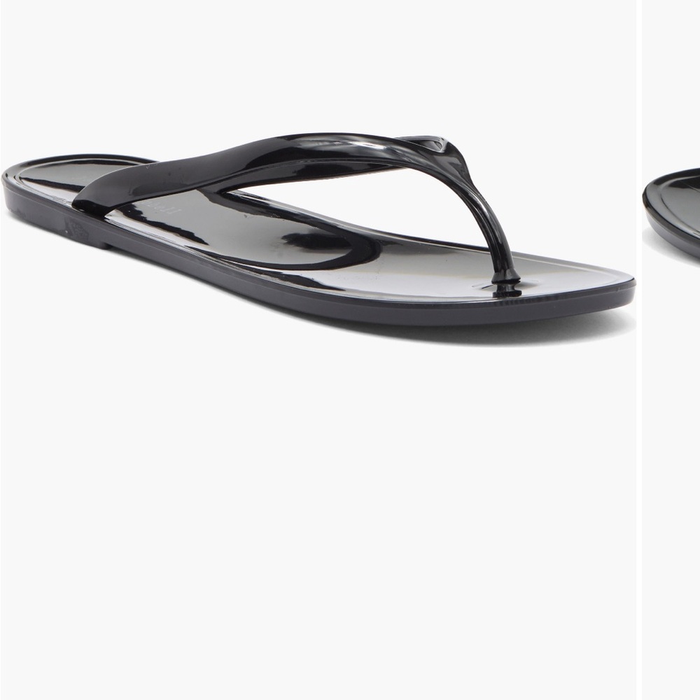 Jeffrey Campbell Black Patent Flip Flop Sandals